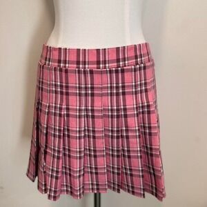 Pink Plaid Pleated Mini Skirt 💖✨